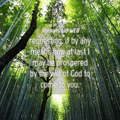 Picture 04 - Romans 1:10 WEB - requesting, if by any means now at last I may be - Bible Verse Picture