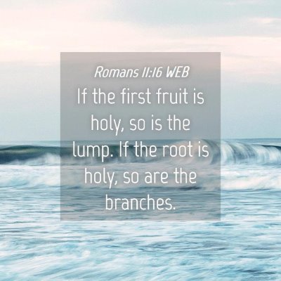 Picture 04 - Romans 11:16 WEB - If the first fruit is holy, so is the lump. If - Bible Verse Picture