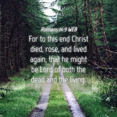 Picture 04 - Romans 14:9 WEB - For to this end Christ died, rose, and lived - Bible Verse Picture