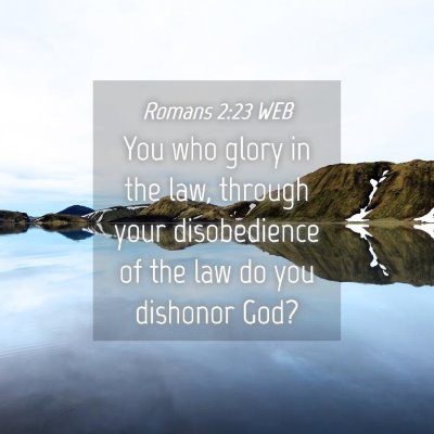 Picture 04 - Romans 2:23 WEB - You who glory in the law, through your - Bible Verse Picture