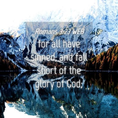Picture 04 - Romans 3:23 WEB - for all have sinned, and fall short of the glory - Bible Verse Picture