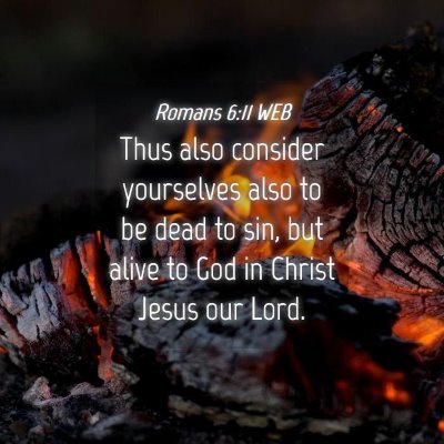 Picture 04 - Romans 6:11 WEB - Thus also consider yourselves also to be dead to - Bible Verse Picture