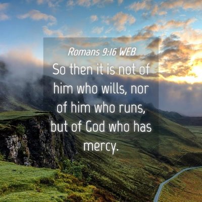 Picture 04 - Romans 9:16 WEB - So then it is not of him who wills, nor of him - Bible Verse Picture