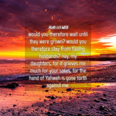 Picture 04 - Ruth 1:13 WEB - would you therefore wait until they were grown? - Bible Verse Picture