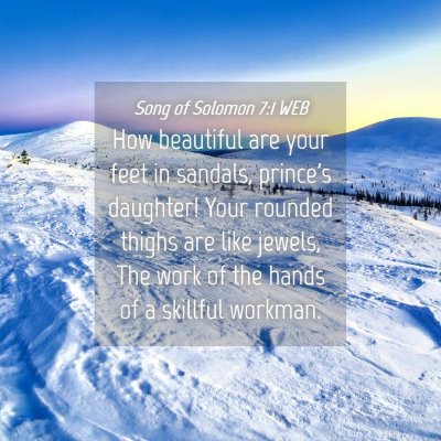 Picture 04 - Song of Solomon 7:1 WEB - How beautiful are your feet in sandals, prince's - Bible Verse Picture