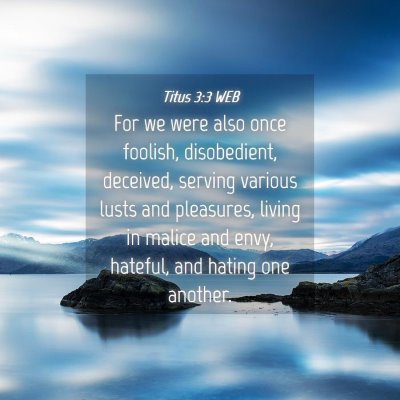 Picture 04 - Titus 3:3 WEB - For we were also once foolish, disobedient, - Bible Verse Picture