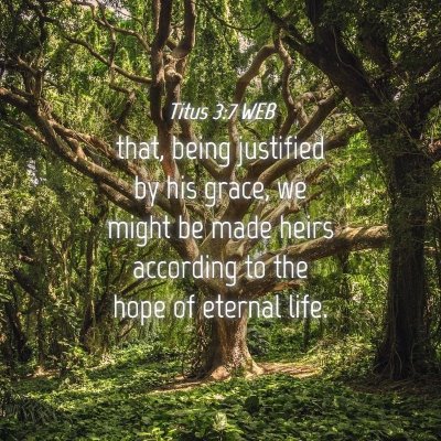 Picture 04 - Titus 3:7 WEB - that, being justified by his grace, we might be - Bible Verse Picture