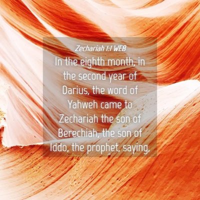 Picture 04 - Zechariah 1:1 WEB - In the eighth month, in the second year of - Bible Verse Picture