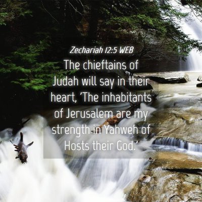 Picture 04 - Zechariah 12:5 WEB - The chieftains of Judah will say in their heart, - Bible Verse Picture