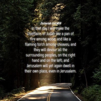 Picture 04 - Zechariah 12:6 WEB - In that day I will make the chieftains of Judah - Bible Verse Picture