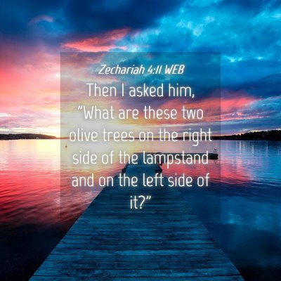 Picture 04 - Zechariah 4:11 WEB - Then I asked him, 