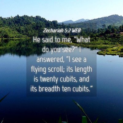 Picture 04 - Zechariah 5:2 WEB - He said to me, 