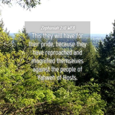 Picture 04 - Zephaniah 2:10 WEB - This they will have for their pride, because they - Bible Verse Picture