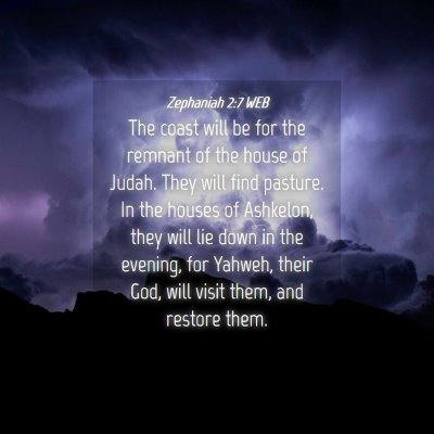 Picture 04 - Zephaniah 2:7 WEB - The coast will be for the remnant of the house of - Bible Verse Picture