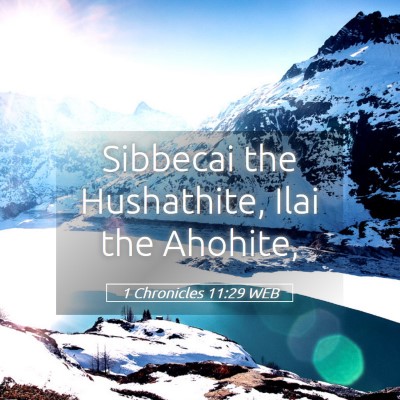 Picture 05 - 1 Chronicles 11:29 WEB - Sibbecai the Hushathite, Ilai the - Bible Verse Picture