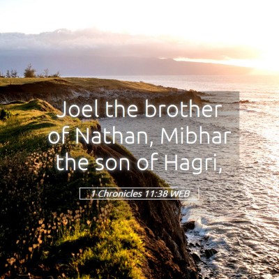 Picture 05 - 1 Chronicles 11:38 WEB - Joel the brother of Nathan, Mibhar the son of - Bible Verse Picture