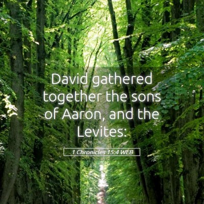 Picture 05 - 1 Chronicles 15:4 WEB - David gathered together the sons of Aaron, and - Bible Verse Picture