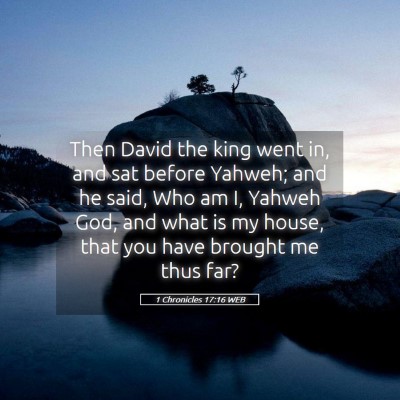 Picture 05 - 1 Chronicles 17:16 WEB - Then David the king went in, and sat before - Bible Verse Picture