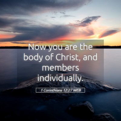 Picture 05 - 1 Corinthians 12:27 WEB - Now you are the body of Christ, and members - Bible Verse Picture