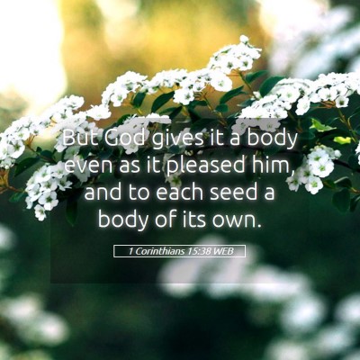Picture 05 - 1 Corinthians 15:38 WEB - But God gives it a body even as it pleased him, - Bible Verse Picture