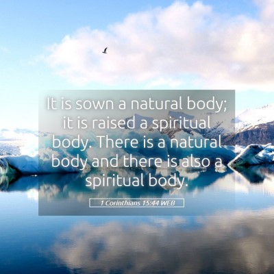 Picture 05 - 1 Corinthians 15:44 WEB - It is sown a natural body; it is raised a - Bible Verse Picture
