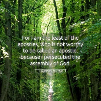 Picture 05 - 1 Corinthians 15:9 WEB - For I am the least of the apostles, who is not - Bible Verse Picture