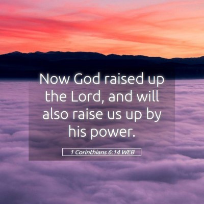 Picture 05 - 1 Corinthians 6:14 WEB - Now God raised up the Lord, and will also raise - Bible Verse Picture