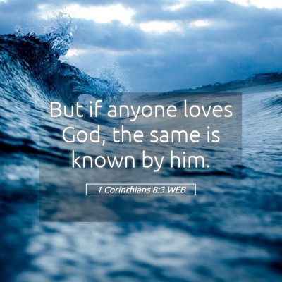 Picture 05 - 1 Corinthians 8:3 WEB - But if anyone loves God, the same is known by - Bible Verse Picture