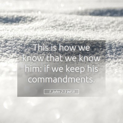 Picture 05 - 1 John 2:3 WEB - This is how we know that we know him: if we keep - Bible Verse Picture