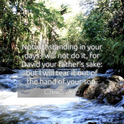 Picture 05 - 1 Kings 11:12 WEB - Notwithstanding in your days I will not do it, - Bible Verse Picture
