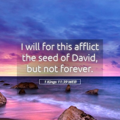 Picture 05 - 1 Kings 11:39 WEB - I will for this afflict the seed of David, but - Bible Verse Picture