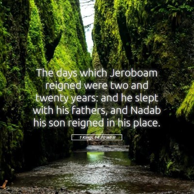 Picture 05 - 1 Kings 14:20 WEB - The days which Jeroboam reigned were two and - Bible Verse Picture