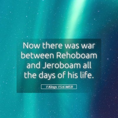 Picture 05 - 1 Kings 15:6 WEB - Now there was war between Rehoboam and Jeroboam - Bible Verse Picture