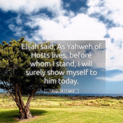 Picture 05 - 1 Kings 18:15 WEB - Elijah said, As Yahweh of Hosts lives, before - Bible Verse Picture