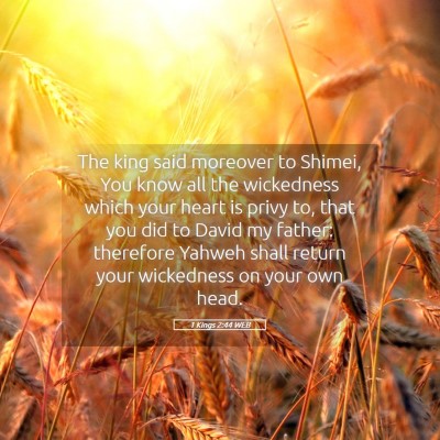 Picture 05 - 1 Kings 2:44 WEB - The king said moreover to Shimei, You know all - Bible Verse Picture