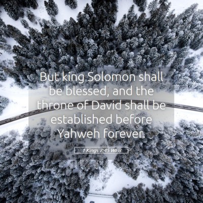 Picture 05 - 1 Kings 2:45 WEB - But king Solomon shall be blessed, and the throne - Bible Verse Picture