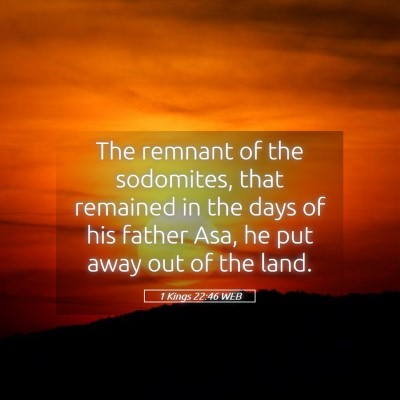 Picture 05 - 1 Kings 22:46 WEB - The remnant of the sodomites, that remained in - Bible Verse Picture