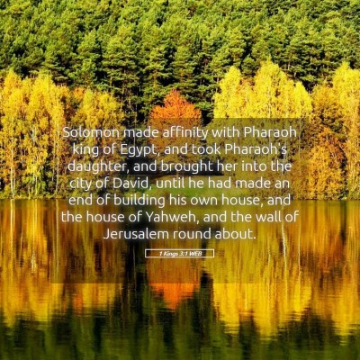 Picture 05 - 1 Kings 3:1 WEB - Solomon made affinity with Pharaoh king of Egypt, - Bible Verse Picture