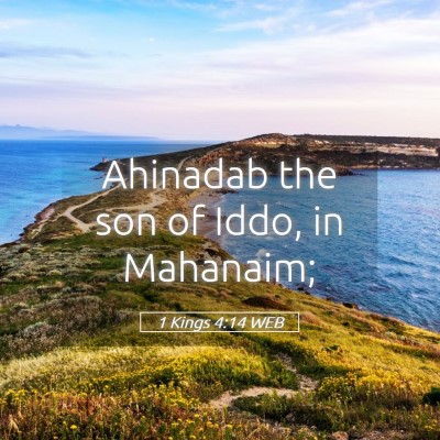 Picture 05 - 1 Kings 4:14 WEB - Ahinadab the son of Iddo, in - Bible Verse Picture