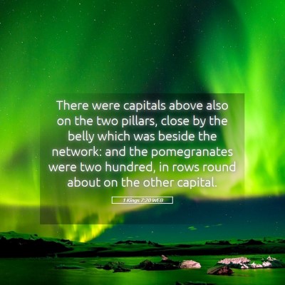Picture 05 - 1 Kings 7:20 WEB - There were capitals above also on the two - Bible Verse Picture