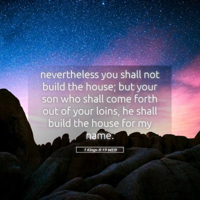 Picture 05 - 1 Kings 8:19 WEB - nevertheless you shall not build the house; but - Bible Verse Picture