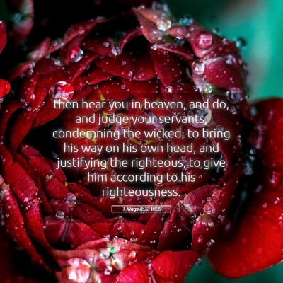 Picture 05 - 1 Kings 8:32 WEB - then hear you in heaven, and do, and judge your - Bible Verse Picture