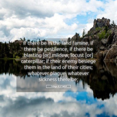 Picture 05 - 1 Kings 8:37 WEB - If there be in the land famine, if there be - Bible Verse Picture