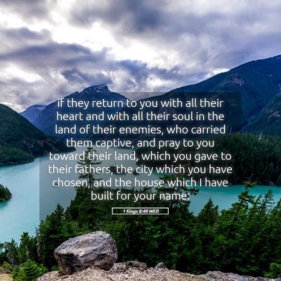 Picture 05 - 1 Kings 8:48 WEB - if they return to you with all their heart and - Bible Verse Picture
