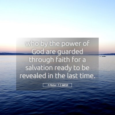 Picture 05 - 1 Peter 1:5 WEB - who by the power of God are guarded through faith - Bible Verse Picture