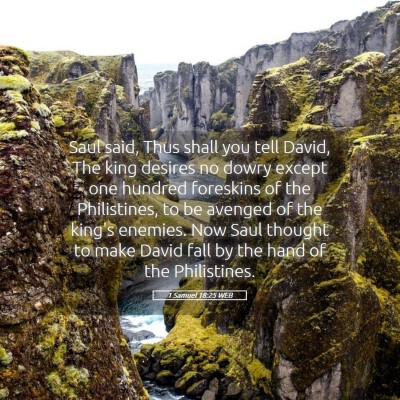 Picture 05 - 1 Samuel 18:25 WEB - Saul said, Thus shall you tell David, The king - Bible Verse Picture