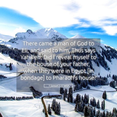 Picture 05 - 1 Samuel 2:27 WEB - There came a man of God to Eli, and said to him, - Bible Verse Picture