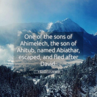 Picture 05 - 1 Samuel 22:20 WEB - One of the sons of Ahimelech, the son of Ahitub, - Bible Verse Picture