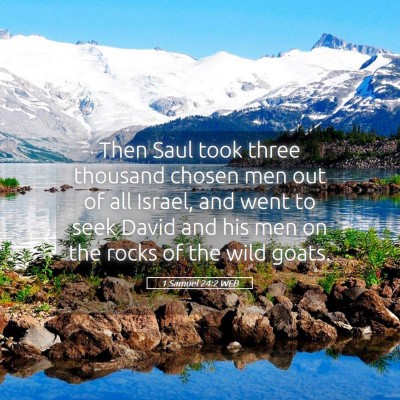 Picture 05 - 1 Samuel 24:2 WEB - Then Saul took three thousand chosen men out of - Bible Verse Picture