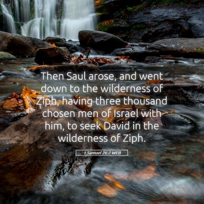 Picture 05 - 1 Samuel 26:2 WEB - Then Saul arose, and went down to the wilderness - Bible Verse Picture